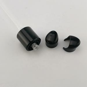 زجاجة من الزجاج الأسود اللامع 60 زجاجة مستحضرات تجميل من الزجاج 2 أونصة مع مضخة بلاستيكية سوداء مضخة زنبركية خارجية - Product Image 5