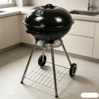 Barbecue portable d'extérieur au charbon de bois pour camping, restaurant et usage commercial, avec fumoir intégré