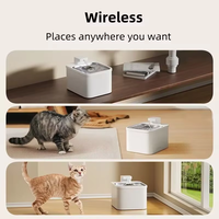 Elecpet Square Fontaine à eau pour chat à piles 3600mAh 5200mAh 4L Abreuvoir automatique pour animaux de compagnie Anti-Dry App Control