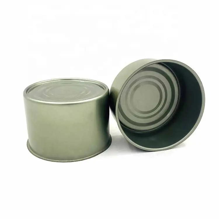 Wholesale 100 Ml Tin Cans For Caviar /Tuna/Fruit Packaging Empty Meat Packaging Pop- Top Metal Can