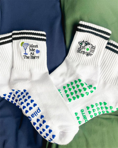 Hot Sale Stripped Custom Logo Pilates <strong>Socks</strong> Grippy Yoga Pilates Reformer <strong>Socks</strong> Anti Skid Non Slip Indoor Dance Sports Grip <strong>Socks</strong> - Product Image 5