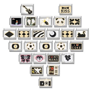 Pulsera de módulo italiano hecha a mano, joyería creativa DIY, dijes negros mágicos, accesorio de moda, artesanía personalizada - Product Image 2