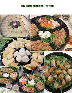 Venta al por mayor desechable 6 compartimentos PS tuerca de plástico <span class=keywords><strong>Sushi</strong></span> bandeja de comida con tapa para Togo fiesta bandeja y Snack Blister embalaje - Product Image 2