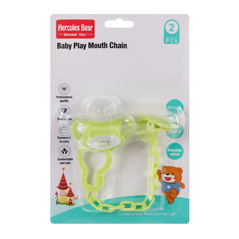 green [circular pacifier]