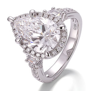 Anillo de Lujo de 5 Quilates con Diamante de Laboratorio, Anillos de Mujer de Oro Blanco Sólido de 18K, 14K y 10K, Joyería Fina, Anillos de Compromiso Personalizados para Mujer - Product Image 3