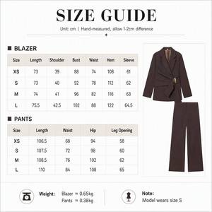 Conjunto de Traje de 2 Piezas para <span class=keywords><strong>Mujer</strong></span>, <span class=keywords><strong>Blazer</strong></span> con Detalle de Hebilla y Pantalones de Pierna Recta, 6 Colores, Atuendo de Oficina para Dama, Tallas XS-L, Solo <span class=keywords><strong>Blazer</strong></span>/Conjunto Completo - Product Image 2