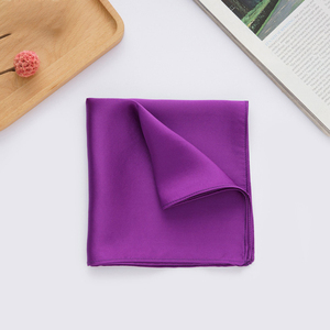 100% Real Mulberry Silk Satin Pocket Square 13.78 Inch Solid Multi Colors Handkerchiefs for <strong>Men</strong> - Product Image 4