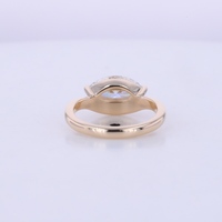 Bagues en Diamants de Laboratoire Starsgem, Or Massif 9K 10K 14K, Forme Marquise 1 Carat D VS1 IGI, Bague Auriculaire Courbée avec Diamants de Laboratoire Taille Marquise