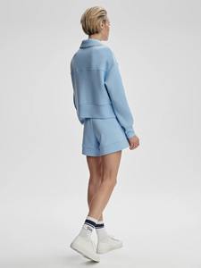 Damen Maßgeschneidertes Halbzip-Sweatshirt A-Linien Tennis-Set Weiches Hochgeschnittenes Elastisches Langarm-Golf-Oberteil mit Aufdruck Vorne am Bund Sweatshirt - Product Image 3