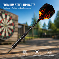 Fléchettes professionnelles personnalisables avec corps en acier, pointe en acier 95%, tige en aluminium, 26g, diamètre 6.5mm, emballage personnalisé 15040