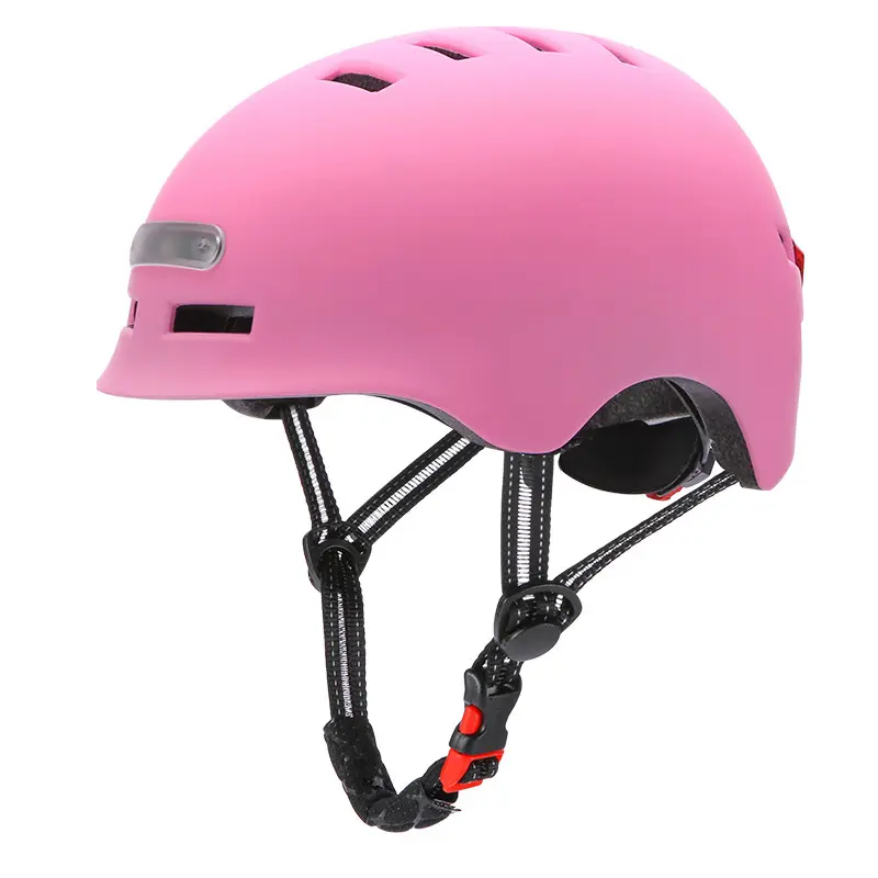 Toptan LED uyarı ışığı kask açık bisiklet spor kafa koruyucusu ayarlanabilir uyarı ışık fonksiyonu ile