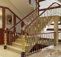 Rampes d'Escalier Intérieures Droites en Aluminium, Garde-Corps Domestiques et Privés pour Villas et Projets Hôteliers