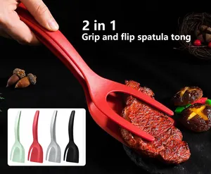 Keukenartikelen Broodklem Barbecue Schep Tang Ei Steak Nylon Grip Flip 2 In 1 Spatel