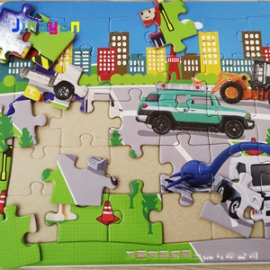 Jinayon Tùy Chỉnh Trẻ Em Phim Hoạt Hình <span class=keywords><strong>50Pcs</strong></span> Giấy Câu Đố Cmyk Trò Chơi Ghép Hình Câu Đố Giáo Dục Đồ Chơi Cho Bé Trai & Cô Gái-Train Xe Buýt Câu Chuyện Bán Buôn - Product Image 2