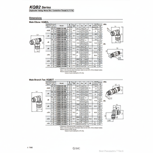 SMC Pneumatics Metal One-Touch Fittings Piezas neumáticas de - Product Image 1