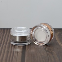 Pot vide transparent Yuecai pour masque à lèvres, double paroi en AS avec bande métallique, conteneur cosmétique pour masque facial et boue à lèvres, vente en gros