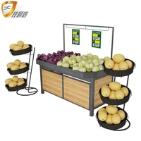 Supermarkt Winkel Display Fruit En Groente Stand Rek Gondel Plank Rek Met Mand