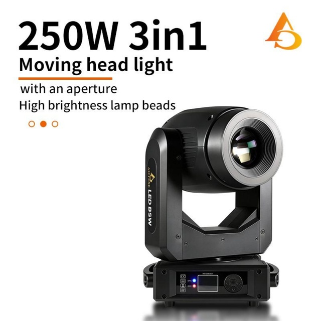 AICPOSE Wholesale 250W BSW 3in1 Moving Head Light with LED Ring DMX512 Stage Moving Head Light