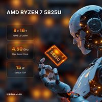 Mini PC Origimagic N8 AMD Ryzen 7 5825U, 32 Go de RAM DDR4, SSD NVMe M.2 1 To, prend en charge l'affichage quadruple 4K, WiFi 6E, LAN 2.5G pour la maison