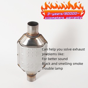 Convertidor Catalitico universale da 2 pollici in acciaio inossidabile universale convertitore Catalitico ovale - Product Image 3