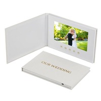 Boîte-cadeau vidéo magnétique blanche de mariage de haute qualité personnalisée avec écran LCD de 7 pouces pour boîte d'affichage LCD vidéo