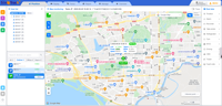Software de seguimiento GPS Sistema de seguimiento GPS RFID para gestión de flotas de taxis para TK102,TK103,VT300, VT310, GT30, GT06N