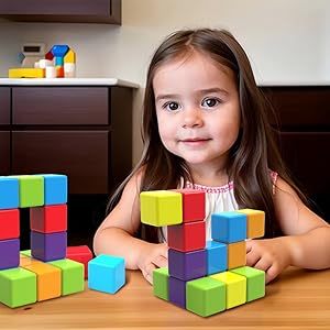 48Pcs Nhựa 3D Từ Khối Lập Phương Stem Giáo Dục Mầm Non Xây Dựng Từ Khối Thế Giới Cho Bé Trai & Cô Gái - Product Image 6