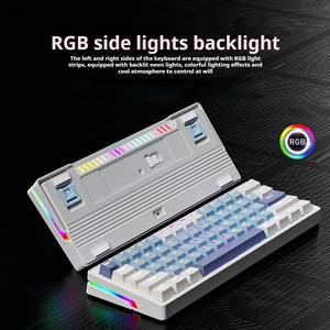 คีย์บอร์ดเกมมิ่งแบบมีสาย AG61 ภาษาโปรตุเกสบราซิล รองรับการเปลี่ยนสวิตช์แบบ Hot-swap ไฟ RGB Backlit รูปแบบ 60% สำหรับ <span class=keywords><strong>MAC</strong></span>/WIN รองรับการปรับแต่ง - Product Image 3