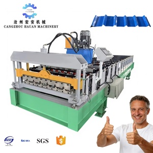 High-end Color-coated Steel Corrugated Roof <b>Tile</b> Production Equipment Full-automatic Roll Forming Machine - Product Image 1