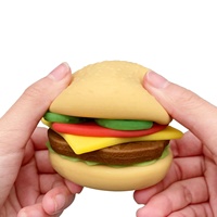 Jouet sensoriel anti-stress en forme de hamburger souple à rebond lent en caoutchouc PU pour filles de 14 ans et plus