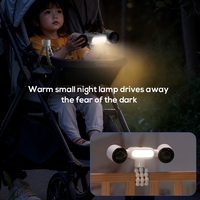 Ventilateur de poussette portable Dopapod G12 Mini 4000mAh, trépied flexible, pince pieuvre, ventilateurs de poussette pour bébé, lumière LED pour poussette