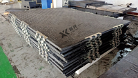 Tapis de protection du sol en plastique composite pour travaux de construction, tapis de grue temporaire en HDPE haute résistance