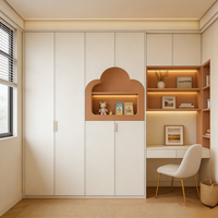 Armoire moderne sur mesure pleine grandeur avec porte en MDF pour chambre d'enfant - Meubles écologiques pour la maison