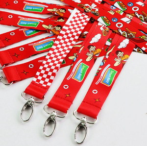Wholesale Custom Satin Polyester Lanyards Silk Screen Printing Various Widths Colors Includes Hook for Promotional Gifts