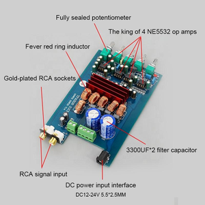 BRZHIFI Amplifier Circuit Board DP1 TPA3116D2 <strong>2</strong>.<strong>1</strong> Digital Power Amplifier 50W*<strong>2</strong>+100W Subwoofer Bt 5.0 Home Theater <strong>Audio</strong> Board - Product Image 4