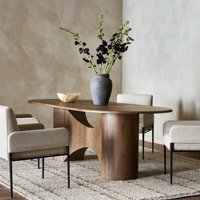 Luxuriöser Holz-Esstisch Moderner Leicht-Luxus Massivholzmöbel für Zuhause