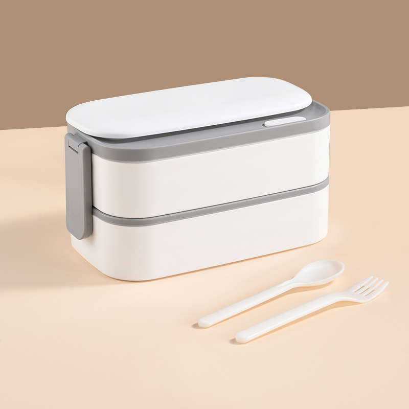 Blanc - boîte à lunch double couche
