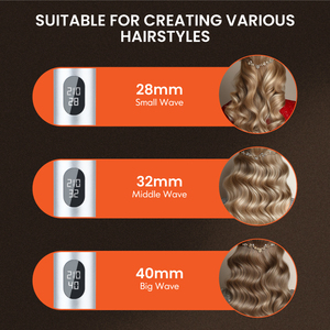 Revêtement céramique professionnel double tension 3 taille ondulée bigoudi automatique ionique rotatif <span class=keywords><strong>cheveux</strong></span> <span class=keywords><strong>fer</strong></span> à friser baguette - Product Image 6