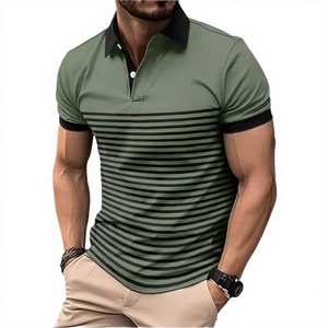Chemise décontractée d'été pour homme de haute qualité, à boutons, imprimée, unie, séchage rapide, manches courtes, 100 % polyester tissé - Product Image 3