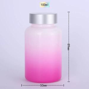 ขวดแก้วใสและขวดแก้วฝ้าขนาด 120 มล. 150 มล. พร้อมฝาเกลียวอะลูมิเนียมสำหรับบรรจุยาเม็ดและอาหารเสริม ขายส่ง - Product Image 1