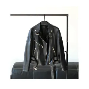 Оптовая продажа, женское модное кожаное пальто, мотоциклетная Женская куртка, Женская куртка из натуральной кожи