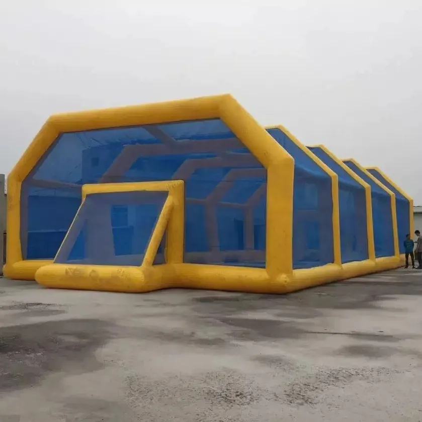 एयरटाइट inflatable फुटबॉल क्षेत्र सुरक्षित क्षेत्र बड़ा inflatable फुटबॉल क्षेत्र वायु गुंबद खेल तम्बू