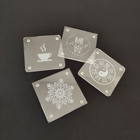 Sous-verre en verre transparent personnalisable, Logo, bricolage