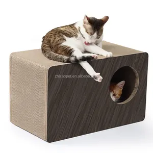 Maison de condo robuste en papier carton multi-fonctions pour chat