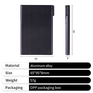 2026 Boîte à cigarettes portable en métal personnalisée, à couvercle rabattable, pour tabac à chiquer, porte-cartes de visite - Product Image 4