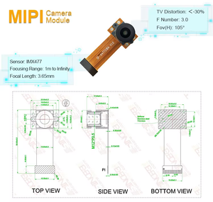 Module de caméra MIPI IMX477 12MP AF/FF, longueur focale 3,65 mm, F3.0, champ de vision 105°, capteur CMOS 4K 30FPS pour applications embarquées haute résolution - Product Image 6
