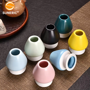 Kit per tè verde cerimoniale in ceramica con supporto Chasen smaltato a mano <span class=keywords><strong>Te</strong></span> Matcha Japon Matcha - Product Image 2