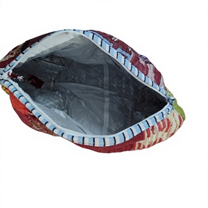 Colorful corn husk clutch Durable <b>makeup</b> pouch wholesale Soft portable puffer bag Lightweight cosmetic <b>case</b> handle - Product Image 4
