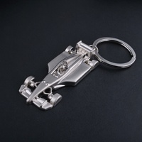 Porte-clés de luxe 3D F1 de marque, avec logo personnalisé, en alliage plaqué, souvenir, en stock, vente en gros