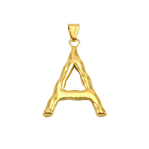 18K thép không gỉ 26 ban đầu thư Bảng chữ <span class=keywords><strong>c</strong></span>ái đồ trang sứ<span class=keywords><strong>c</strong></span> quyến rũ hip hop Vàng Tre Thư Mặt dây chuyền cho vòng <span class=keywords><strong>c</strong></span>ổ làm - Product Image 5